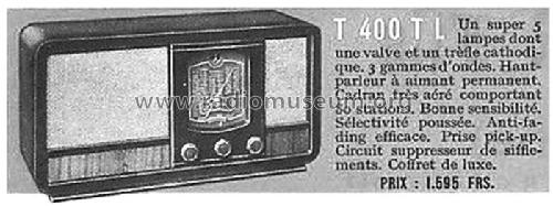 T400TL; Ténor, Compagnie (ID = 2139219) Radio