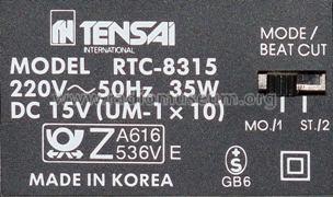 Portable-Component with B/W-TV RTC-8315; Tensai brand (ID = 1054208) TV Radio
