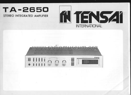 Stereo Integrated Amplifier TA-2650; Tensai brand (ID = 1173461) Ampl/Mixer
