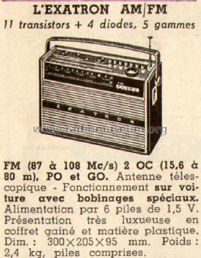 Exatron AM/FM; Teral; Paris (ID = 531495) Radio