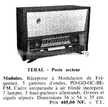 Modulus ; Teral; Paris (ID = 1966102) Radio