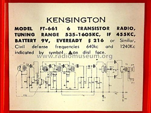 Kensington 6 Transistor FT-661; Terra International; (ID = 2639459) Radio