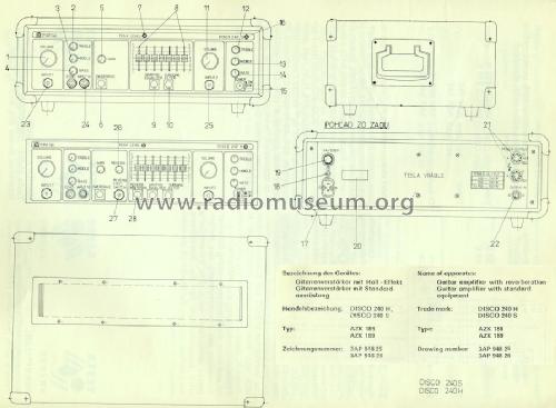 Disco 240H AZK 188; Tesla; Praha, (ID = 560974) Ampl/Mixer