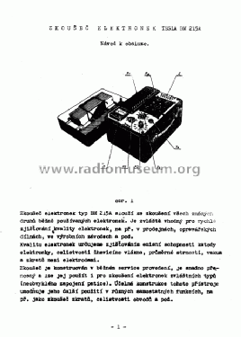 Zkousec elektronek BM215; Tesla; Praha, (ID = 498045) Equipment