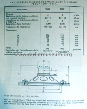 Loudspeaker 9637; Tesla; Praha, (ID = 1361428) Speaker-P