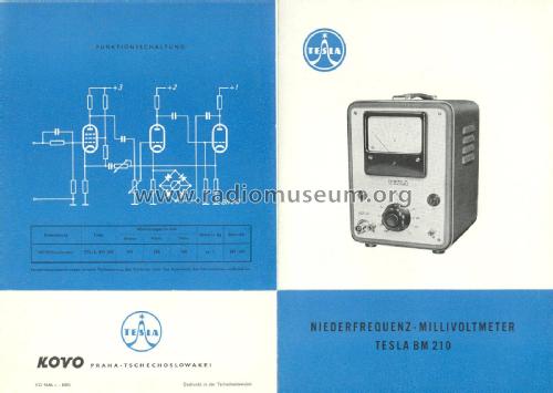 NF-Millivoltmeter BM210; Tesla; Praha, (ID = 2326384) Equipment