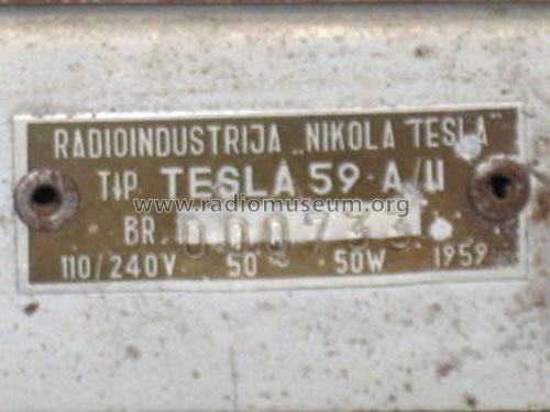 Tesla 59-A/II; Radioindustrija (ID = 1252622) Radio