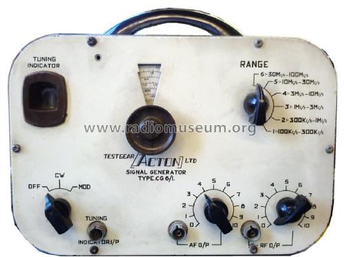 Signal Generator CG6/1; Testgear Acton Ltd.; (ID = 1760580) Equipment