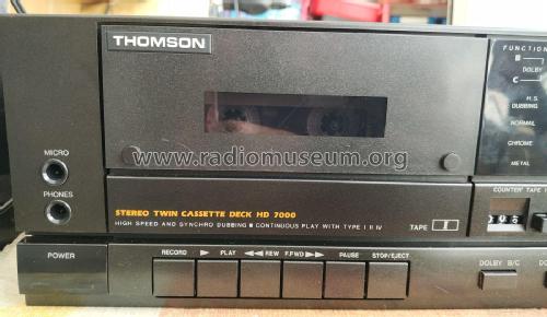 Stereo Twin Cassette Deck HD7000; Thomson-CSF matériel (ID = 3087273) R-Player