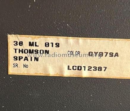 36ML01S; Thomson Española S.A (ID = 3095968) Television