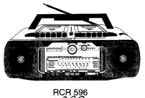 Saba Double Cassette Radio Recorder Stereo RCR 596; Thomson Española S.A (ID = 2830007) Radio