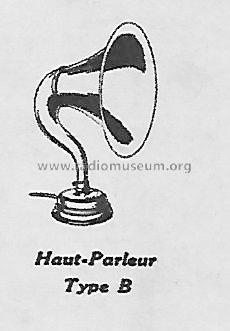 Haut-Parleur Type B; Thomson-Houston, (ID = 2503187) Speaker-P