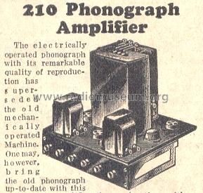 210 Phonograph Amplifier ; Thordarson Electric (ID = 242009) Ampl/Mixer