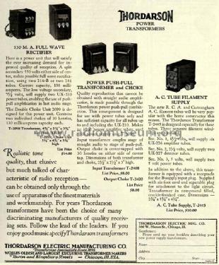 Choke Unit T-2099; Thordarson Electric (ID = 1222242) Radio part