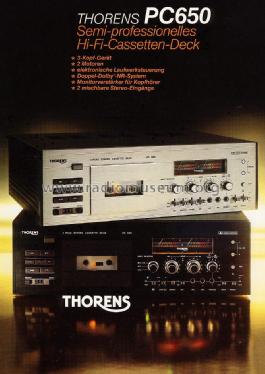 3 Head Stereo Cassette Deck PC650; Thorens SA; St. (ID = 1598553) Enrég.-R