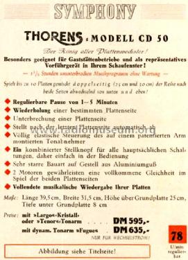 Symphony - Symphonie CD50; Thorens SA; St. (ID = 2260614) Enrég.-R