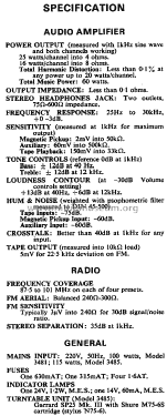 Ferguson Stereo Tuner-Amplifier 3481; Thorn Electrical (ID = 1433625) Radio