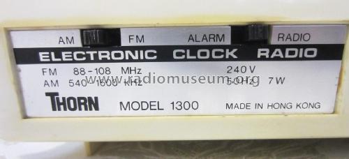 Electronic Clock Radio 1300; Thorn Electrical (ID = 2590331) Radio