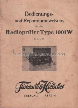 Radioprüfer 1001W; Thorwarth & (ID = 1182177) Equipment