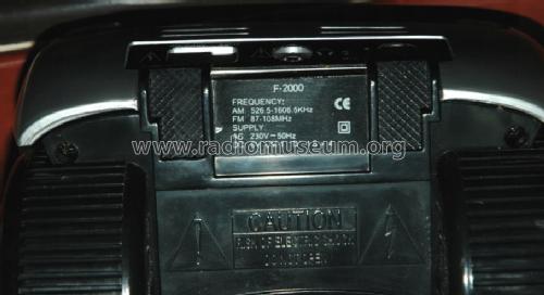 AM/FM Stereo Radio Cassette Recorder F-2000; Tianjin - unknown (ID = 1278082) Radio