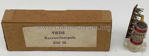 Kurzwellenspule KW 58; Tiede, Otto; Berlin- (ID = 3073773) mod-past25