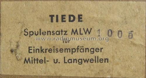 Spulensatz MLW 1005; Tiede, Otto; Berlin- (ID = 1326986) mod-past25