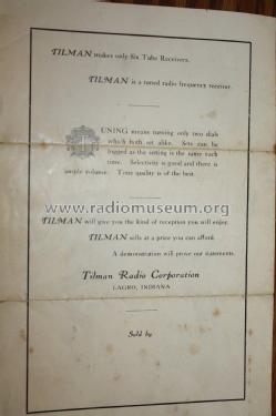 Factory Brochure ; Tilman Radio Corp.; (ID = 1861242) Paper