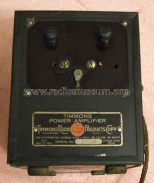 Power Amplifier ; Timmons Radio (ID = 1384678) Ampl/Mixer