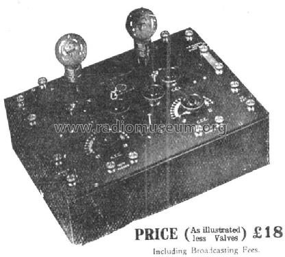 Two-Valve Broadcast Receiving Set ; Tingey Wireless, W.R (ID = 828826) Radio