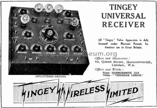 Universal Receiver ; Tingey Wireless, W.R (ID = 2424069) Radio