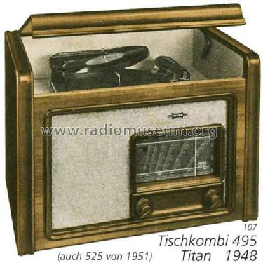 Tisch-Kombi 495; Titan AG; Zürich (ID = 2527) Radio