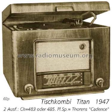 Tischkombi 483; Titan AG; Zürich (ID = 2519) Radio