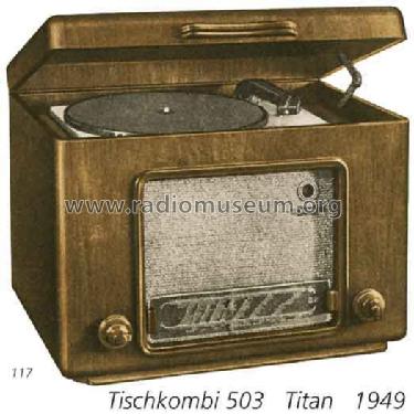 Tischkombi 503; Titan AG; Zürich (ID = 2528) Radio