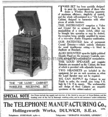 De Lux Cabinet Receiving Set ; TMC Brand, Telephone (ID = 2982693) Radio