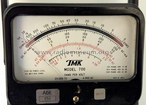 Analog Multimeter TMK-700; TMK, Tachikawa Radio (ID = 3085397) Equipment