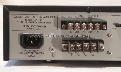 Double Cassette Play Amplifier BA-823; Toa Electric Co., (ID = 1761362) R-Player