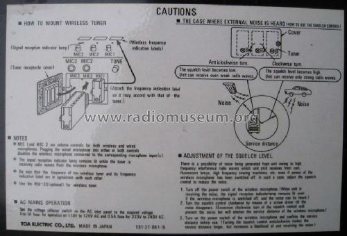 Meeting Amplifier WA-520; Toa Electric Co., (ID = 942757) Ampl/Mixer