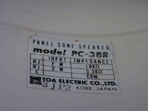 Panel Cone Speaker PC 38R; Toa Electric Co., (ID = 615039) Speaker-P