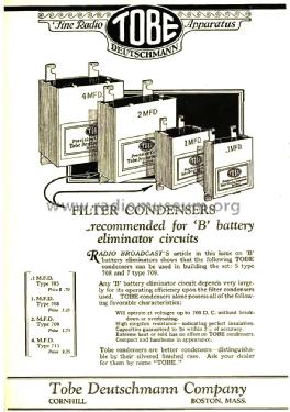 Filter Condensers ; Tobe Deutschmann (ID = 1315028) Bauteil