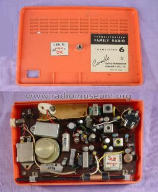 Candle Transistorized 'Family Radio' Transistor 6 ATR-80A; Tokyo Transistor (ID = 1535163) Radio