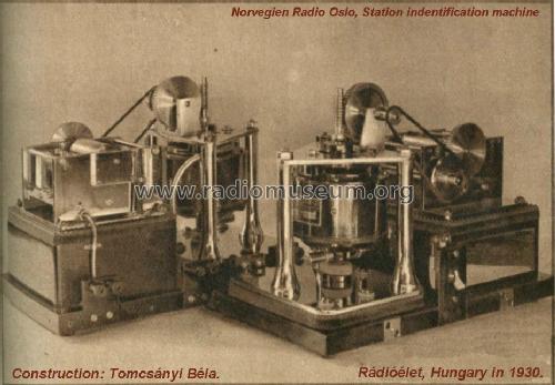 Station indentification machine ; Tomcsányi Béla; (ID = 599425) Diverses