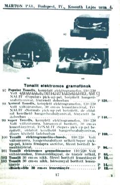 Elektromos Gramofon Tonofix Chassis; Tonalit Gramophon Rt (ID = 1598824) Ton-Bild