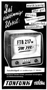 FTB217M; Tonfunk GmbH; (ID = 2794045) Television