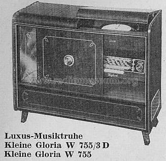 Kleine Gloria W755; Tonfunk GmbH; (ID = 220752) Radio