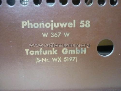 Phonojuwel 58 W367W; Tonfunk GmbH; (ID = 2605724) Radio