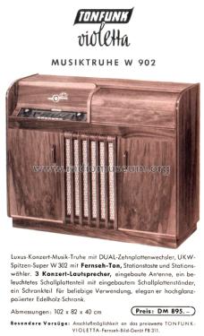 Schrank W902 Ch= W302; Tonfunk GmbH; (ID = 2388959) Radio