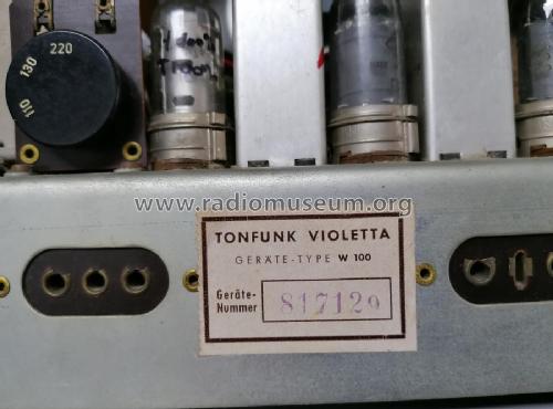 Violetta W100; Tonfunk GmbH; (ID = 2634797) Radio