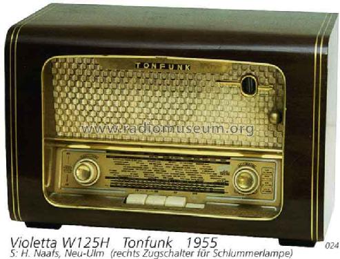 Violetta W125H; Tonfunk GmbH; (ID = 2537) Radio