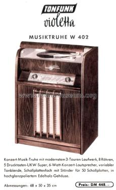 Violetta W402; Tonfunk GmbH; (ID = 2388988) Radio