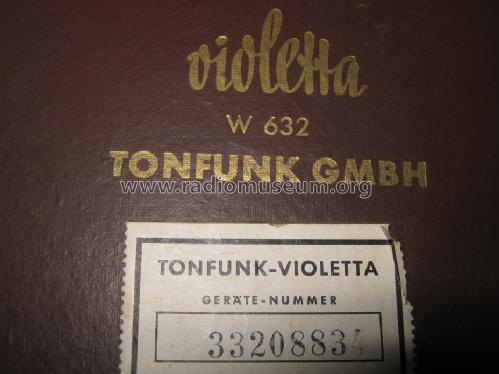 Violetta W632; Tonfunk GmbH; (ID = 1455758) Radio
